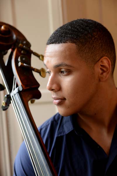 Braizahn Jones with double bass
